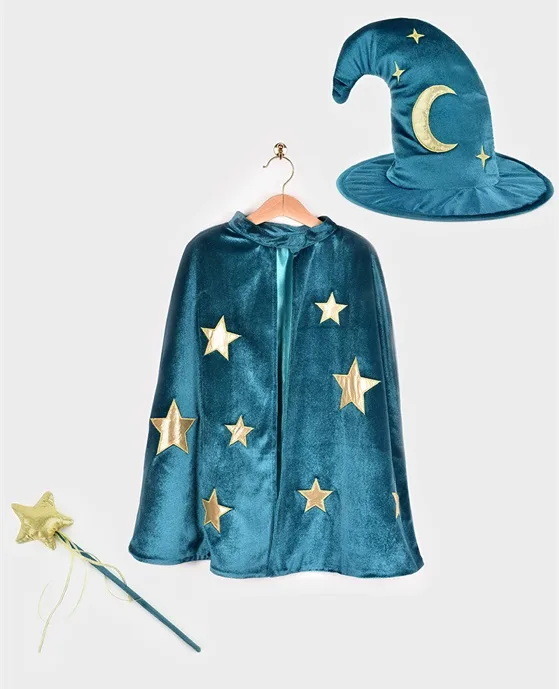 Deluxe Wizard Set Velvet, Petrol, 3-8 years 6