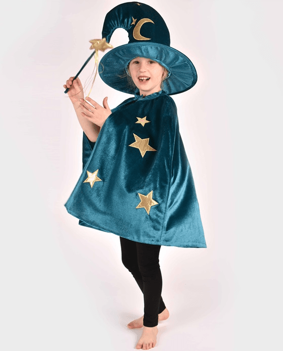 Deluxe Wizard Set Velvet, Petrol, 3-8 years