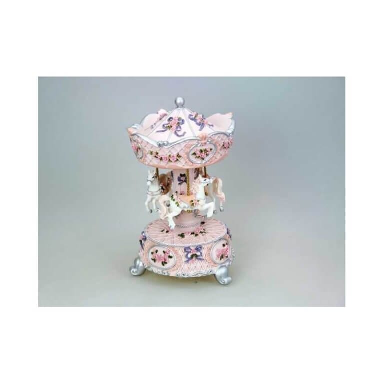Carousel with roses and pink bows 21 cm. 4 Carousel with roses and pink bows 21 cm. 4
