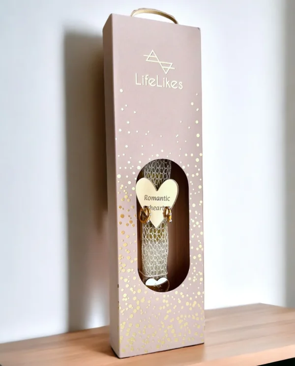 Life Likes,Λαμπάδα Γυναικεία Romantic Heart  με Σκουλαρίκια Χρυσά Σε Κουτί