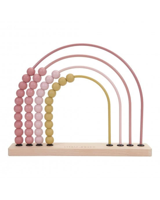 LITTLE DUTCH Αριθμητήριο Ουράνιο Τόξο (ροζ)
