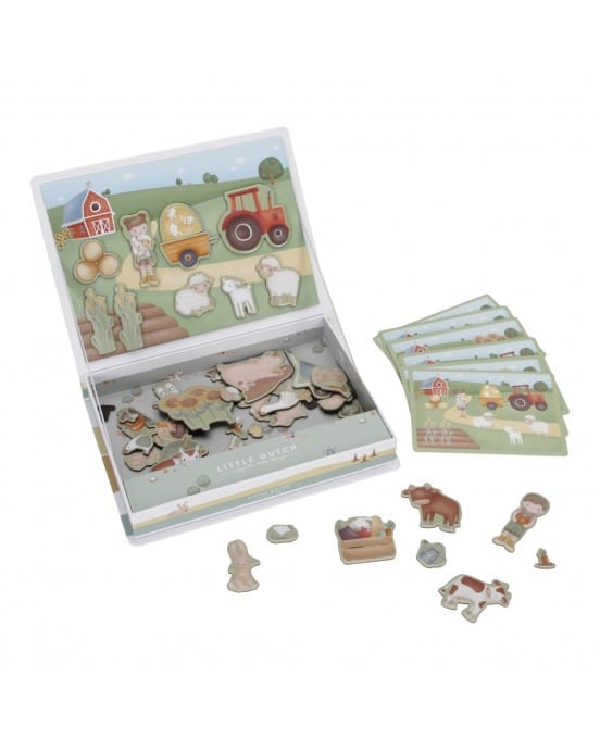 Little Dutch Μαγνητικό παιχνίδι σύνθεσης εικόνων σε κασετίνα Little Farm FSC