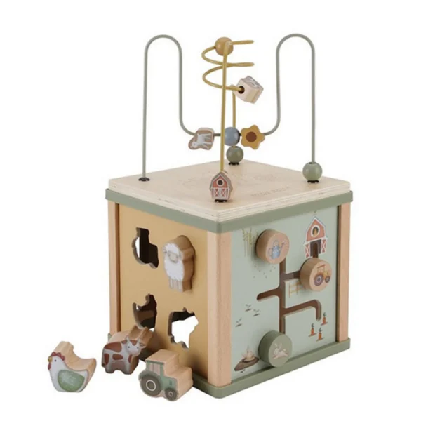 Little Dutch Ξύλινος Κύβος Δραστηριοτήτων Little Farm FSC