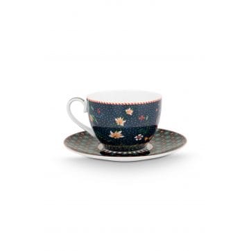 PIP STUDIOΦΛΥΤΖΑΝΙ ME ΠΙΑΤΑΚΙ BERRY BLUES CAPPUCCINO ΜΠΛΕ 280ML