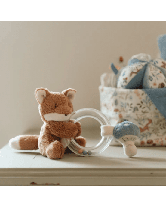 Little Dutch Υφασμάτινη κουδουνίστρα αλεπού με κρίκο Forest Friends GRS 8 Little Dutch Υφασμάτινη κουδουνίστρα αλεπού με κρίκο Forest Friends GRS 8