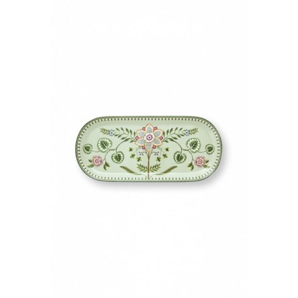 PIP STUDIO – ΠΟΡΣΕΛΑΝΙΝΗ ΜΑΚΡΟΣΤΕΝΗ ΠΙΑΤΕΛΑ LILY & LOTUS GREEN 33.3cm X 15.5cm