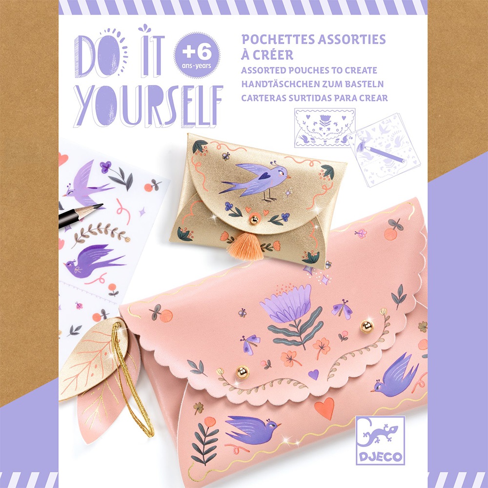 Djeco DIY Φτιάχνω τα δικά μου πορτοφόλια 6 Djeco DIY Φτιάχνω τα δικά μου πορτοφόλια 6