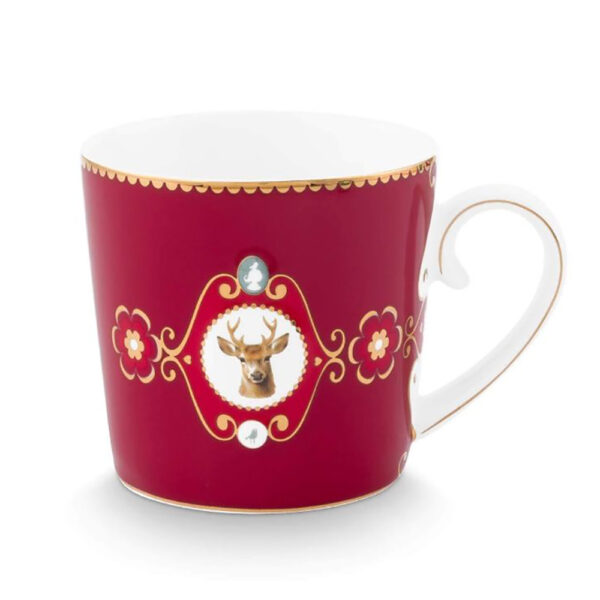 PIP STUDIO – ΠΟΡΣΕΛΑΝΙΝΗ ΚΟΥΠΑ LOVE BIRDS MEDALLION DEER RED 300ml