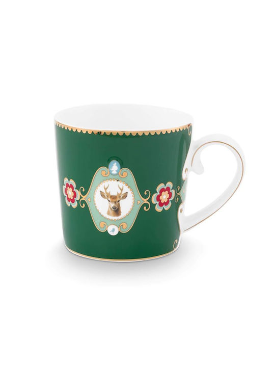 PIP STUDIO – ΠΟΡΣΕΛΑΝΙΝΗ ΚΟΥΠΑ LOVE BIRDS MEDALLION DEER GREEN 300ml