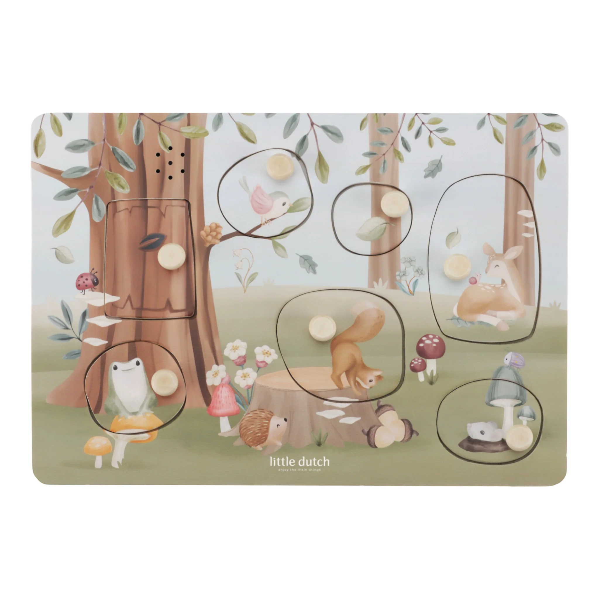 LITTLE DUTCH. Ξύλινο παζλ με ήχους Forest Friends FSC 7 LITTLE DUTCH. Ξύλινο παζλ με ήχους Forest Friends FSC 7