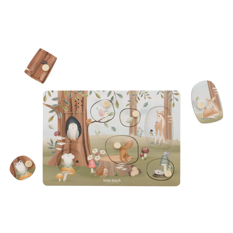 LITTLE DUTCH. Ξύλινο παζλ με ήχους Forest Friends FSC 8 LITTLE DUTCH. Ξύλινο παζλ με ήχους Forest Friends FSC 8