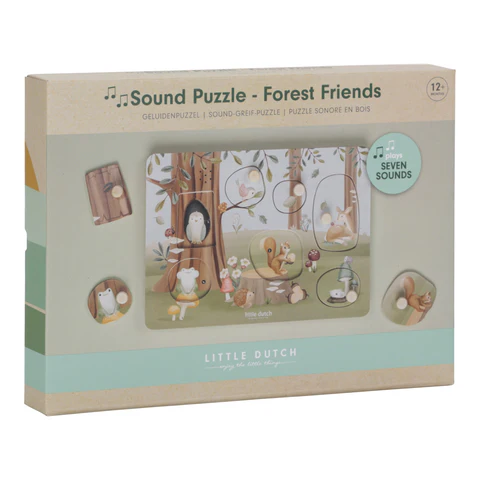 LITTLE DUTCH. Ξύλινο παζλ με ήχους Forest Friends FSC 10 LITTLE DUTCH. Ξύλινο παζλ με ήχους Forest Friends FSC 10