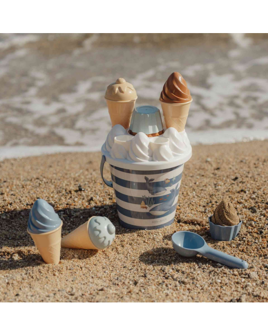 LITTLE DUTCH Σετ κουβαδάκια παραλίας Ice Cream Ocean World Μπλε 9 LITTLE DUTCH Σετ κουβαδάκια παραλίας Ice Cream Ocean World Μπλε 9