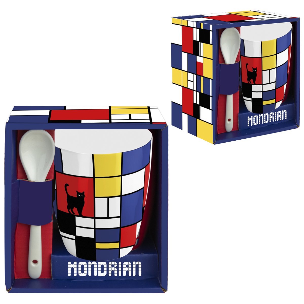 Κούπα Με Κουταλάκι “Chat” Mondrian 300 ml 13×12 cm 4 Κούπα Με Κουταλάκι “Chat” Mondrian 300 ml 13×12 cm 4