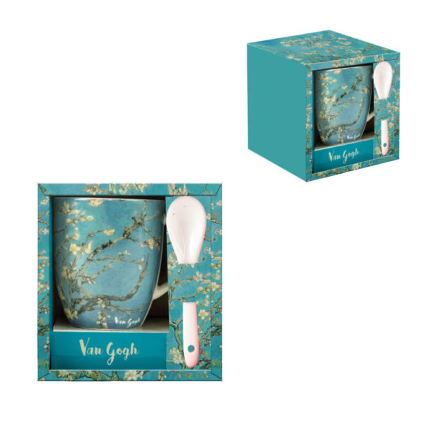 Κούπα Με Κουταλάκι Espresso “Les Amandiers” Van Gogh 150 ml 7×6 cm
