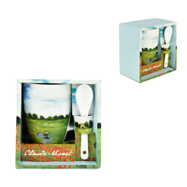 Κούπα Με Κουταλάκι Espresso “Les Coquelicots” Monet 150 ml 7×6 cm
