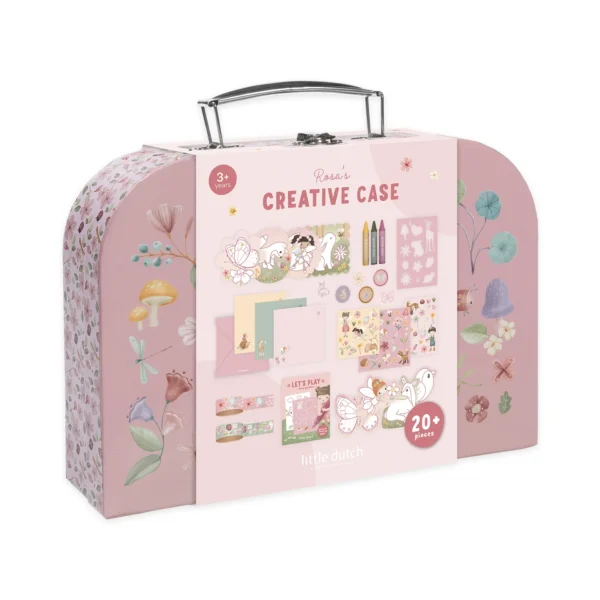 LITTLE DUTCH. Σετ ζωγραφικής – κατασκευών σε βαλιτσάκι Rosa Fairy Garden