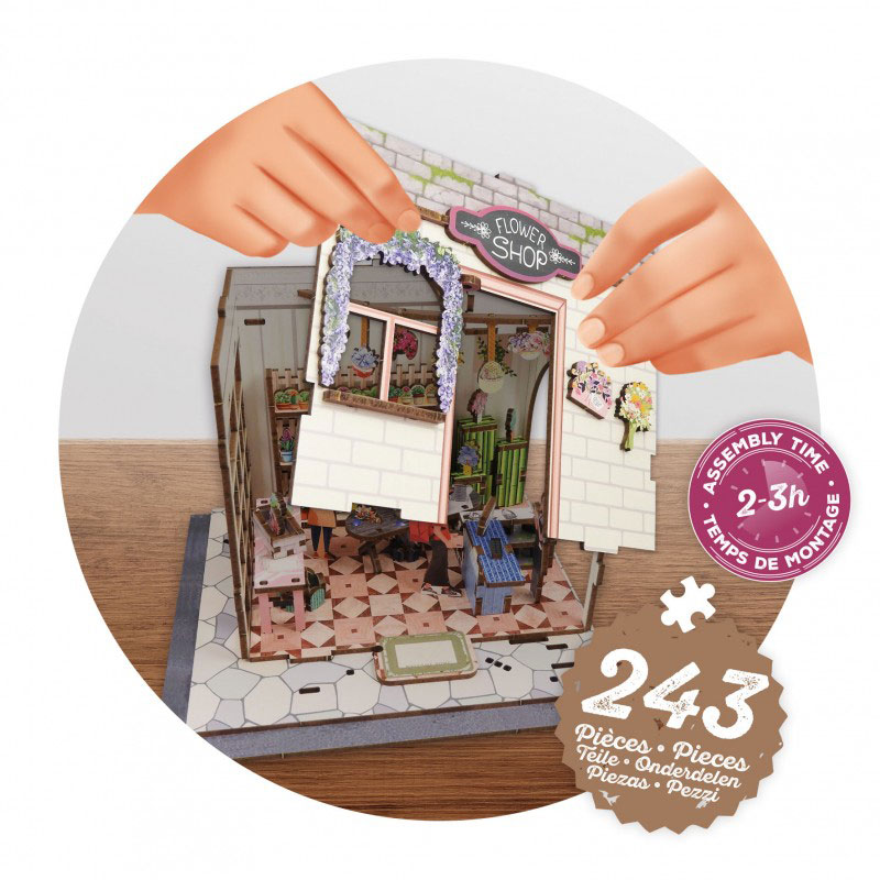Buki Flower Shop Diorama 3D Κατασκευή Ξύλινη 10 Buki Flower Shop Diorama 3D Κατασκευή Ξύλινη 10