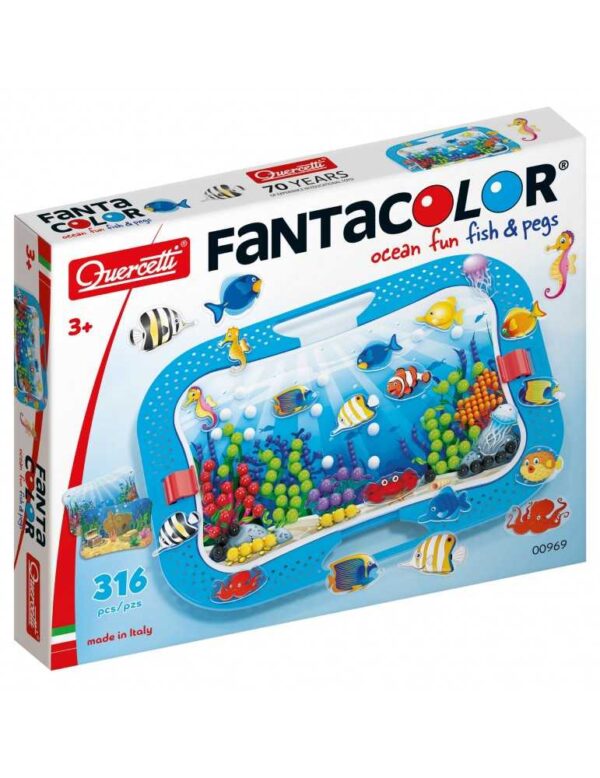 QUERCETTI FANTACOLOR OCEAN FUN FISH & PEGS 36x28x5 316pcs 5
